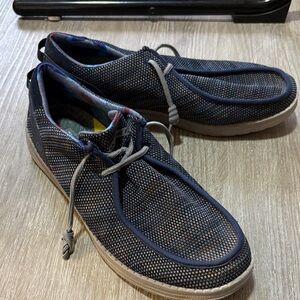 Skechers Navy and Tan Slip-On Loafers